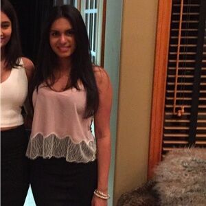 Wilfred Silk tank blouse with lace